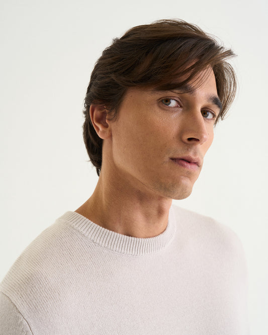 Luca merino cashmere crewneck marble