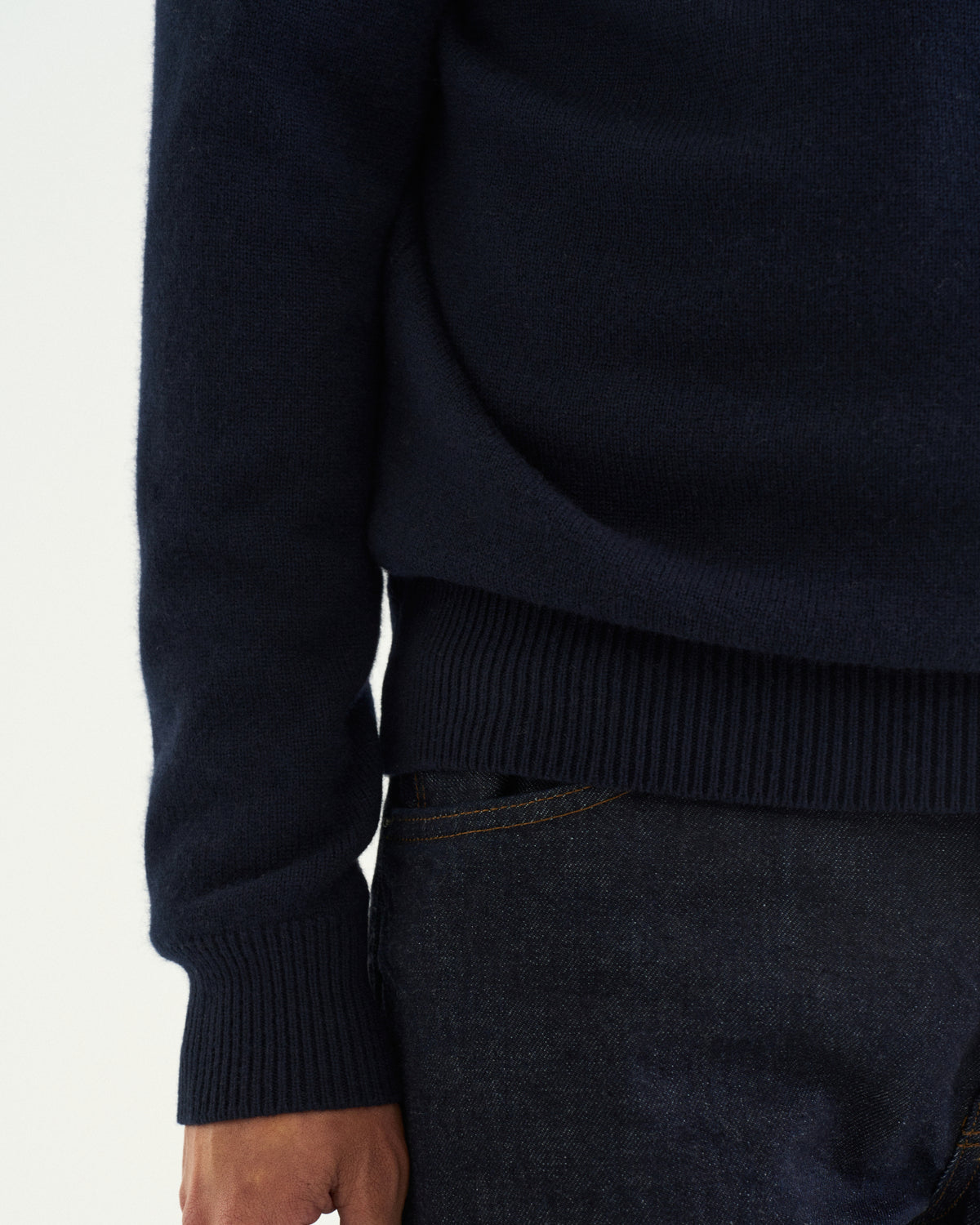 Noa merino cashmere polo navy