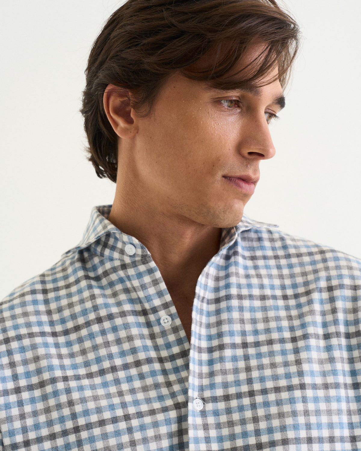 Enzo flannel shirt blue
