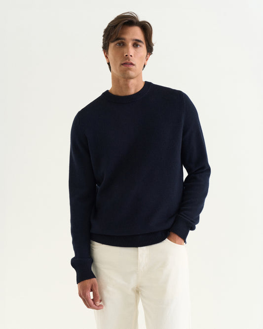 Luca merino cashmere crewneck navy