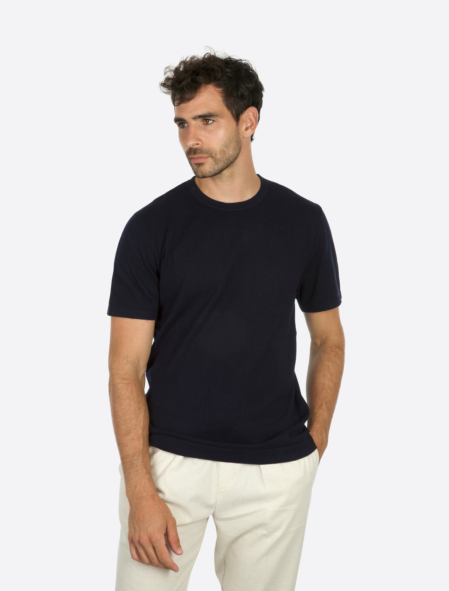 Alto Knitted T-Shirt Navy