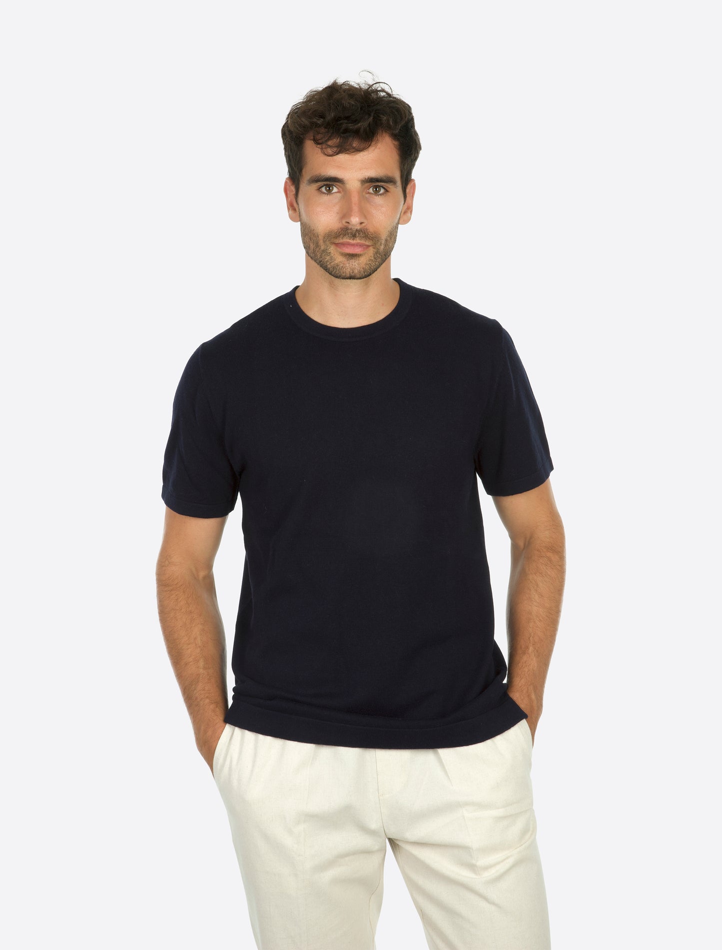 Alto Knitted T-Shirt Navy