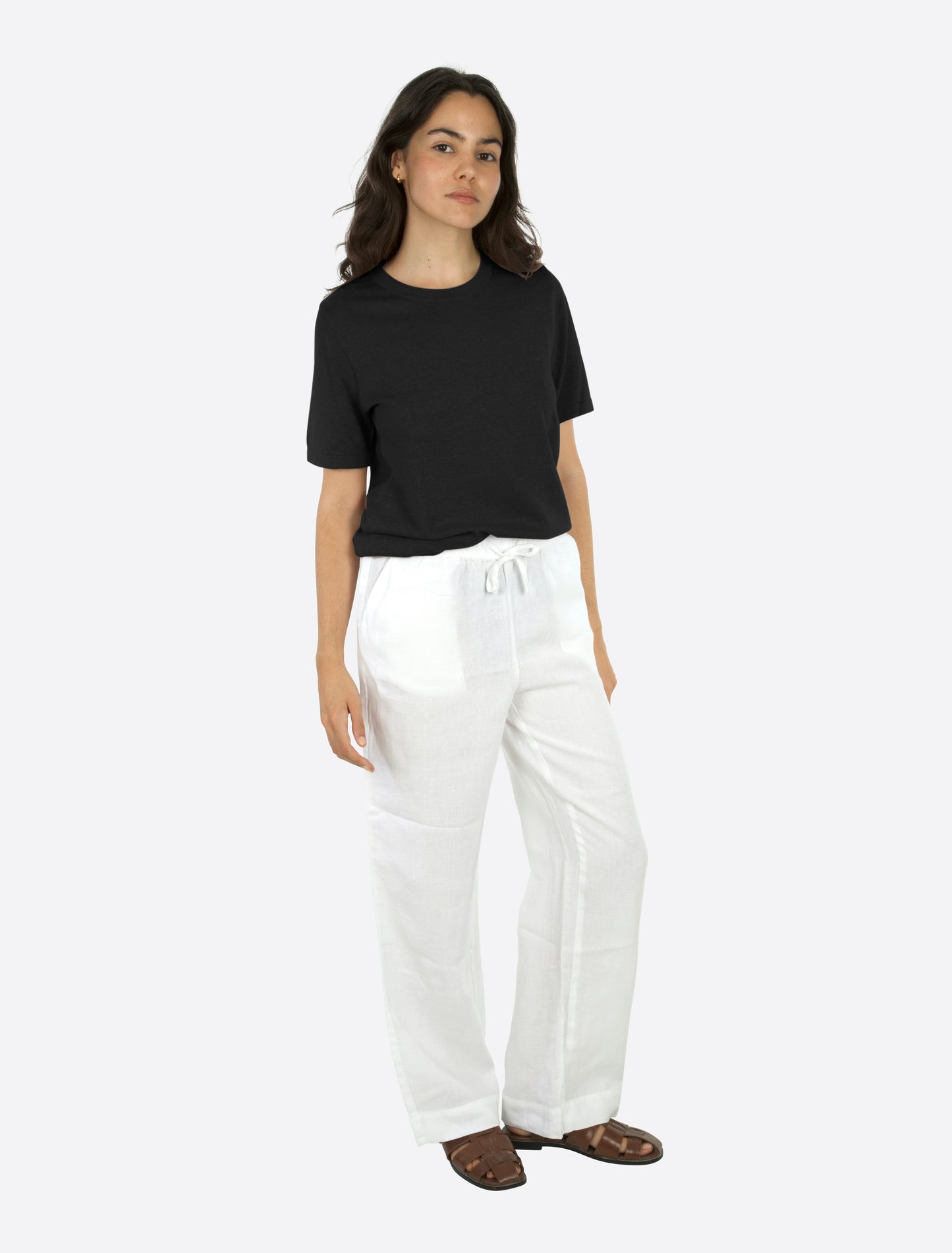 Sylvia Linen pants hvit