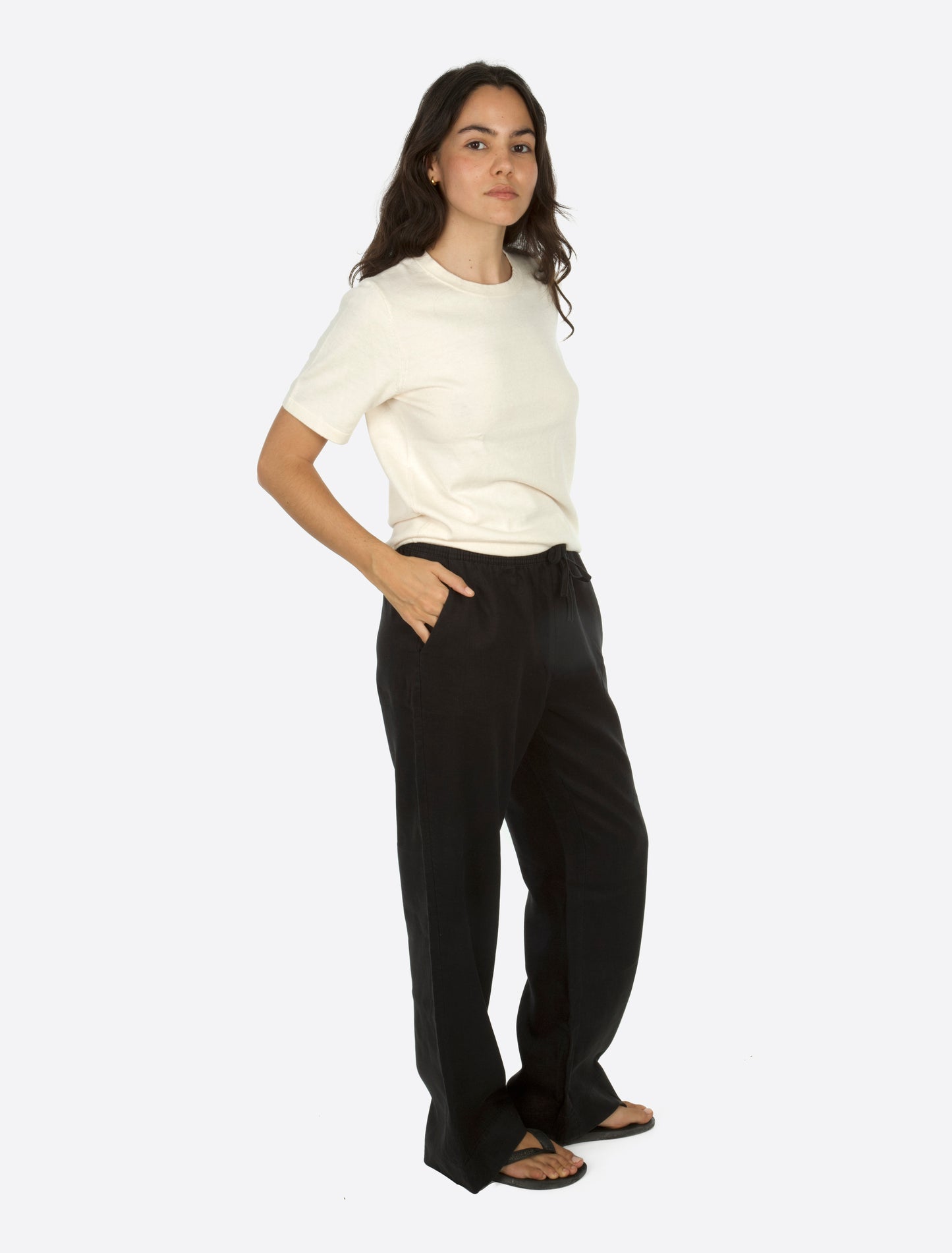Sylvia Linen pants svart