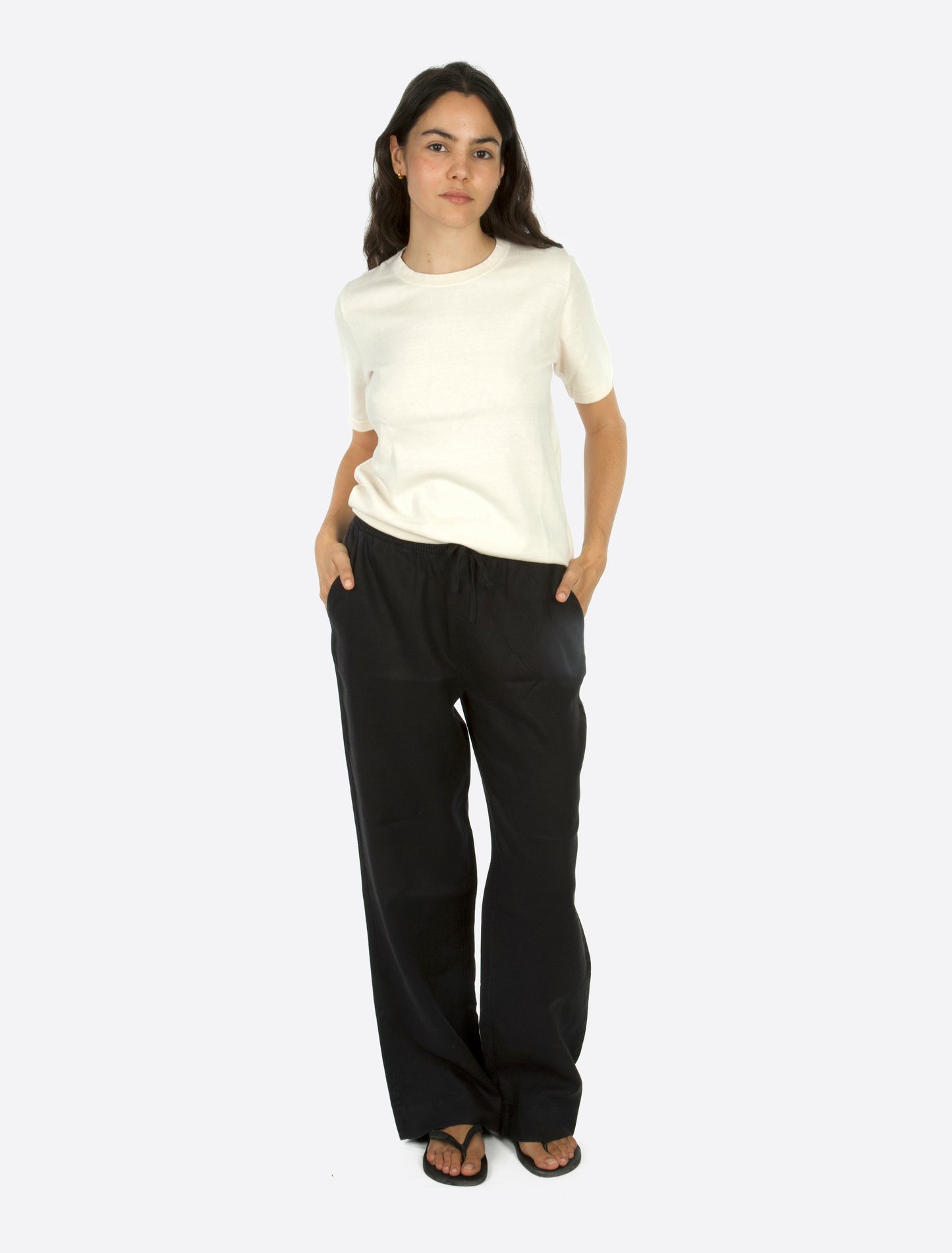 Sylvia Linen pants svart