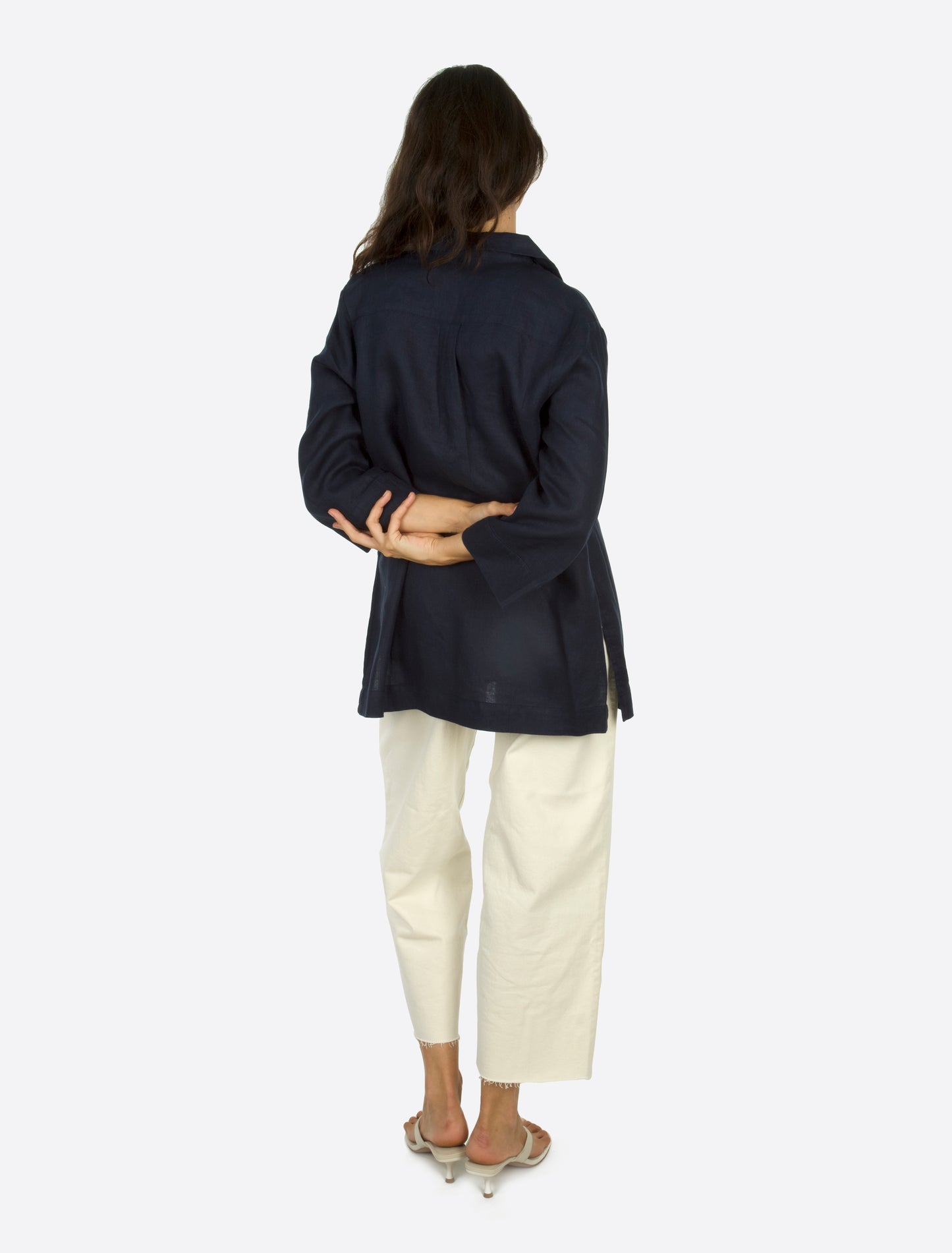 Lea popover v-neck Navy