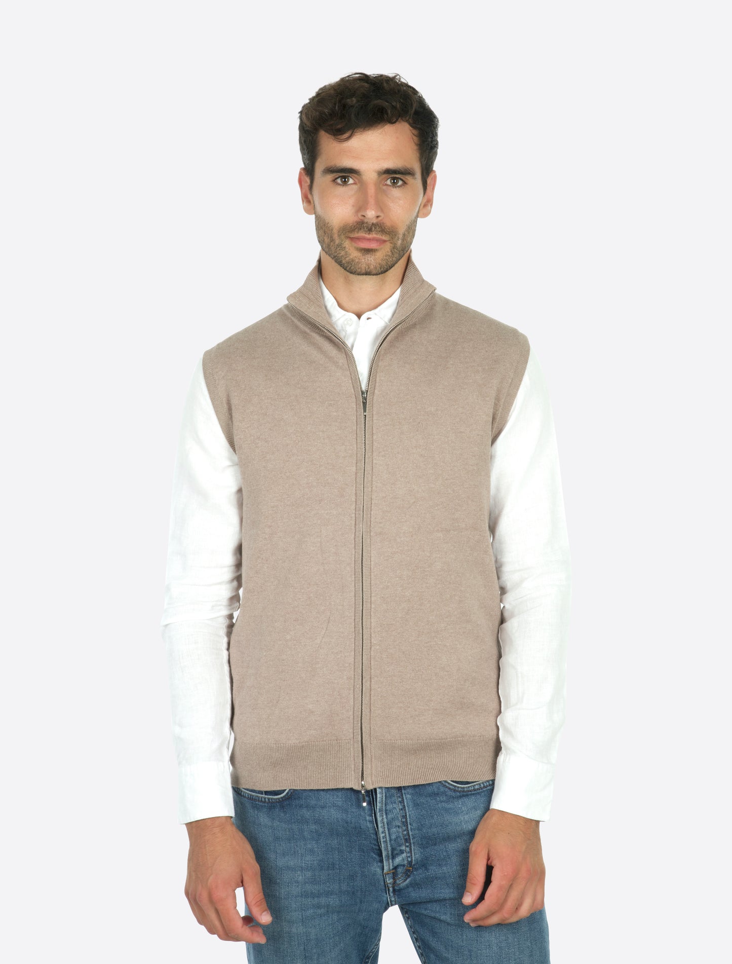Luis Knitted Vest Taupe