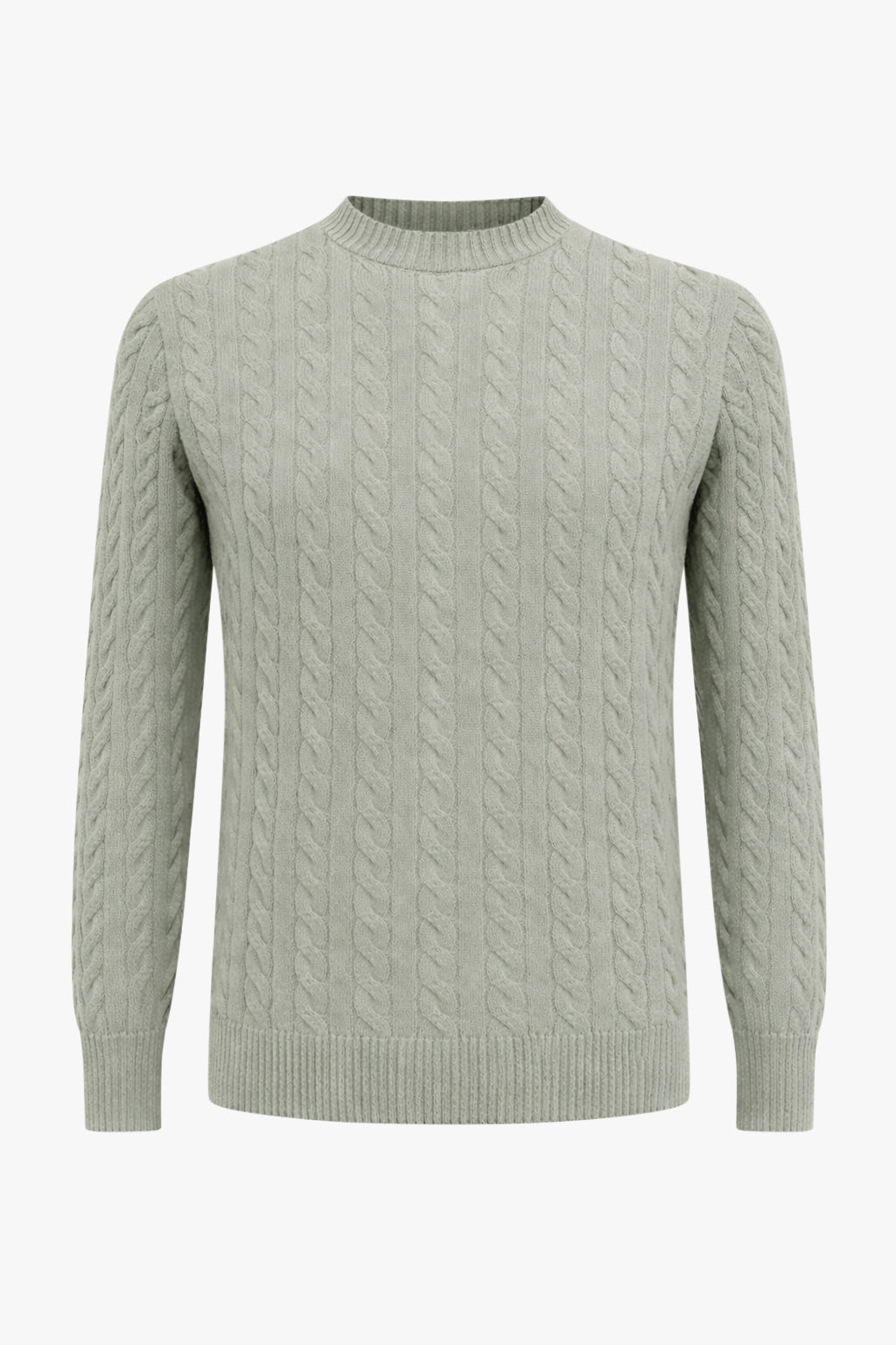 Oscar kabel strikket genser Sage green