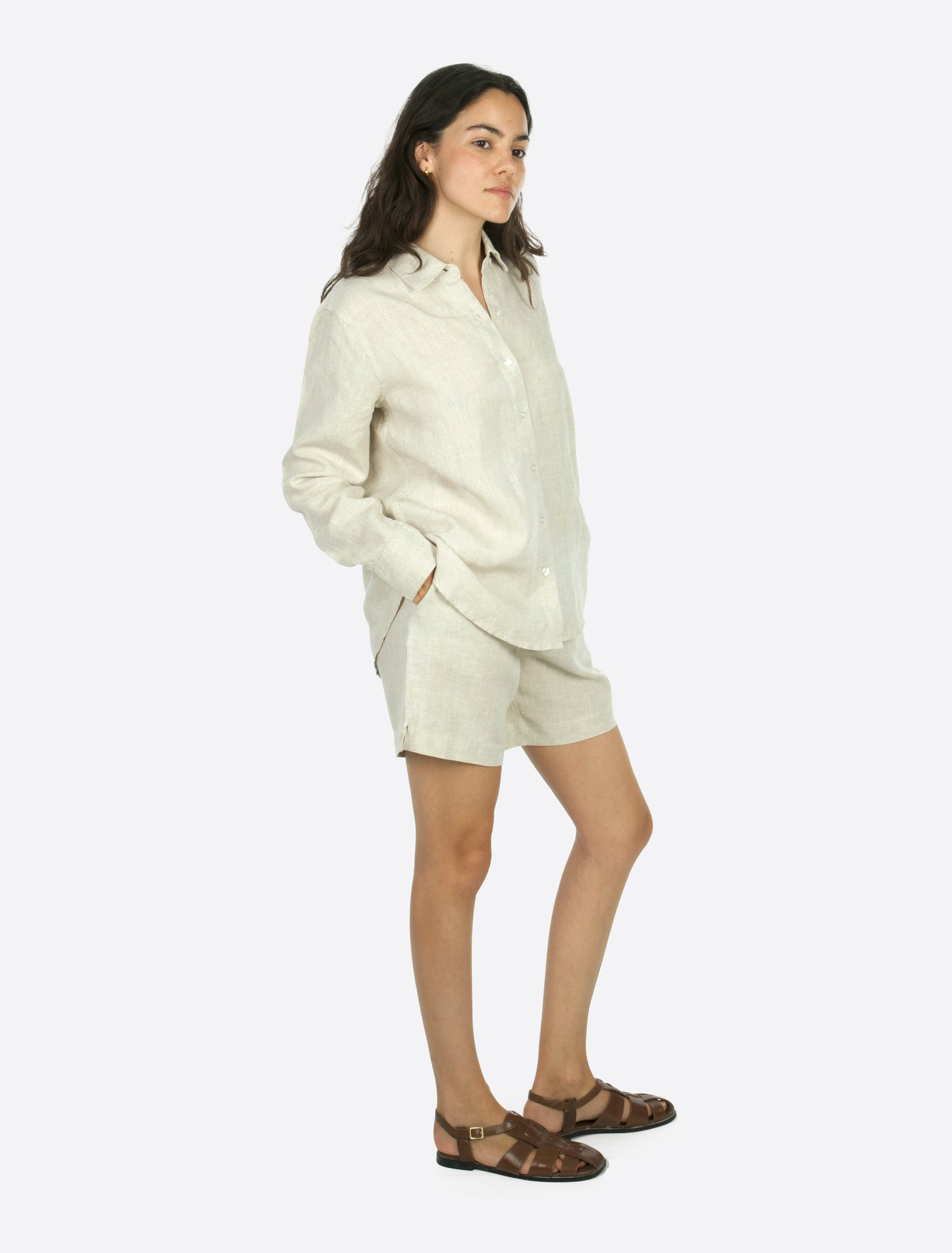 Palma Linen shorts Beige