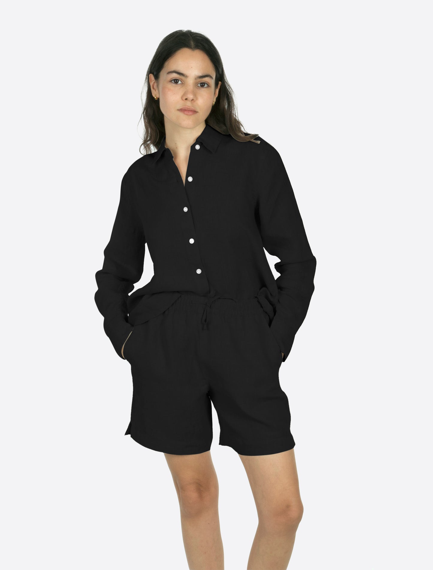 Palma Linen shorts Svart