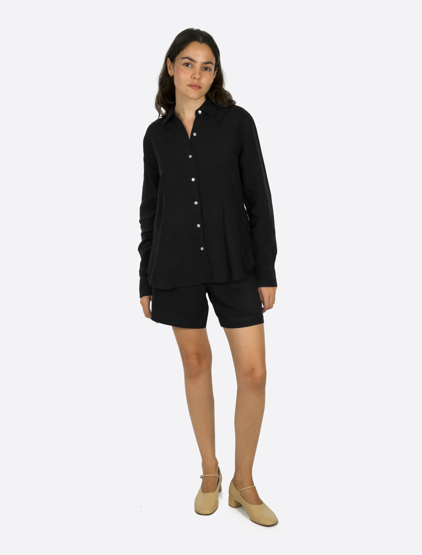 Palma Linen Shirt Svart