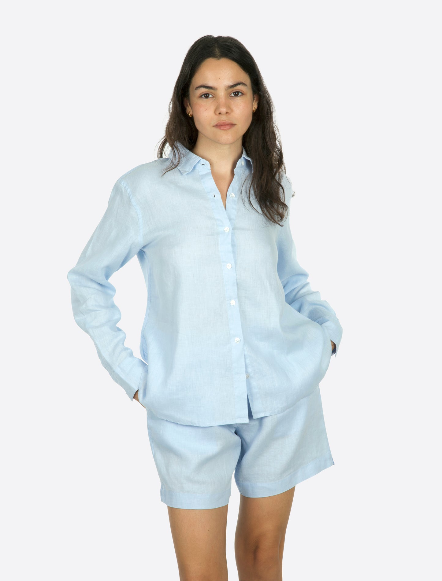 Palma Linen shirt Lyseblå
