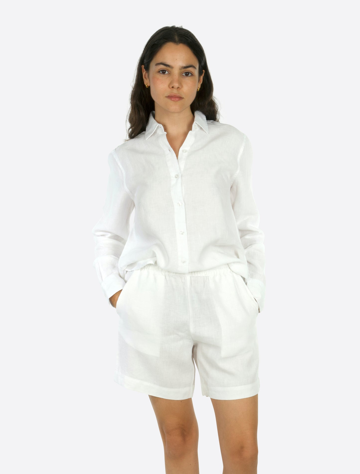 Palma Linen shorts Hvit