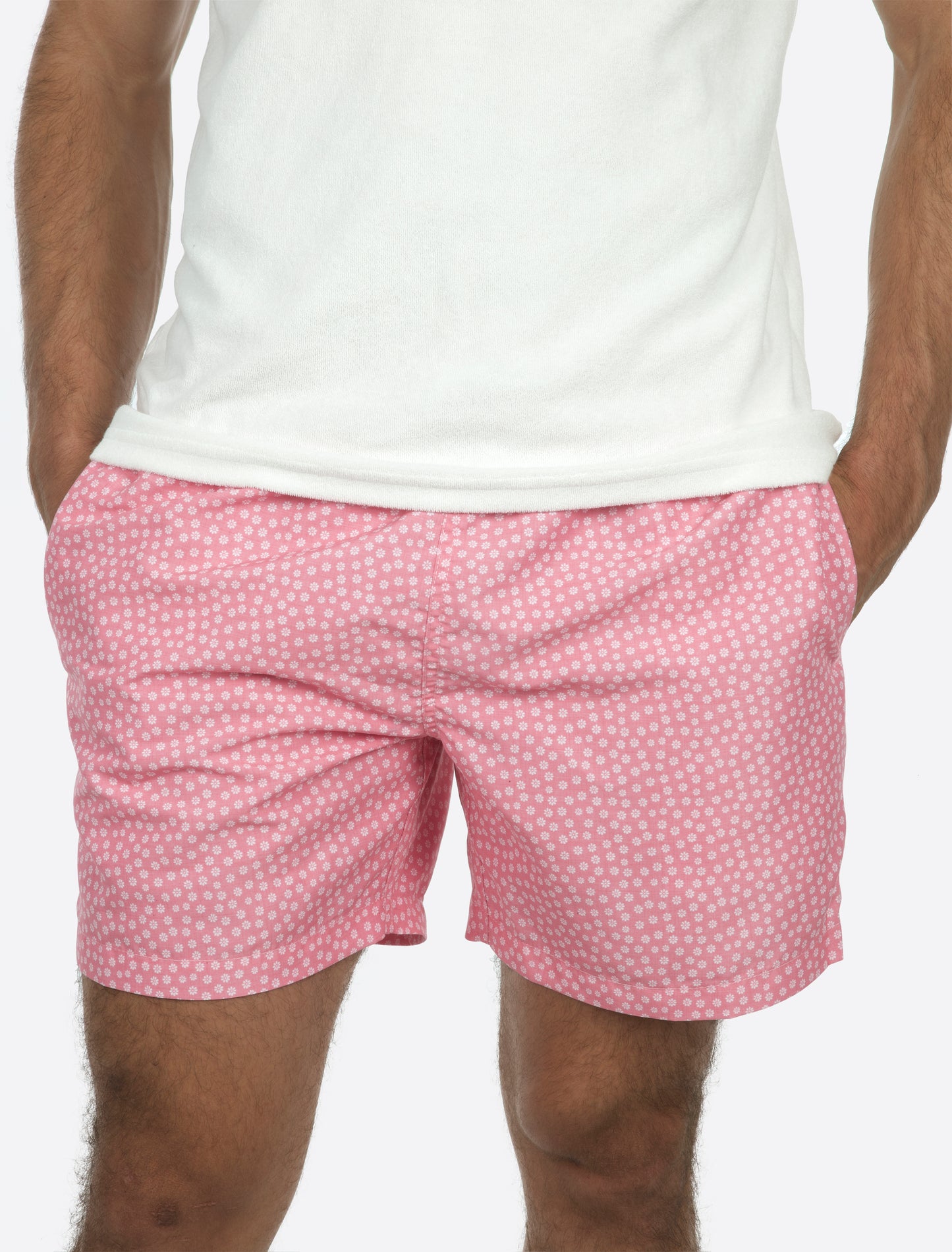 Classic Swim Shorts Pink small flower