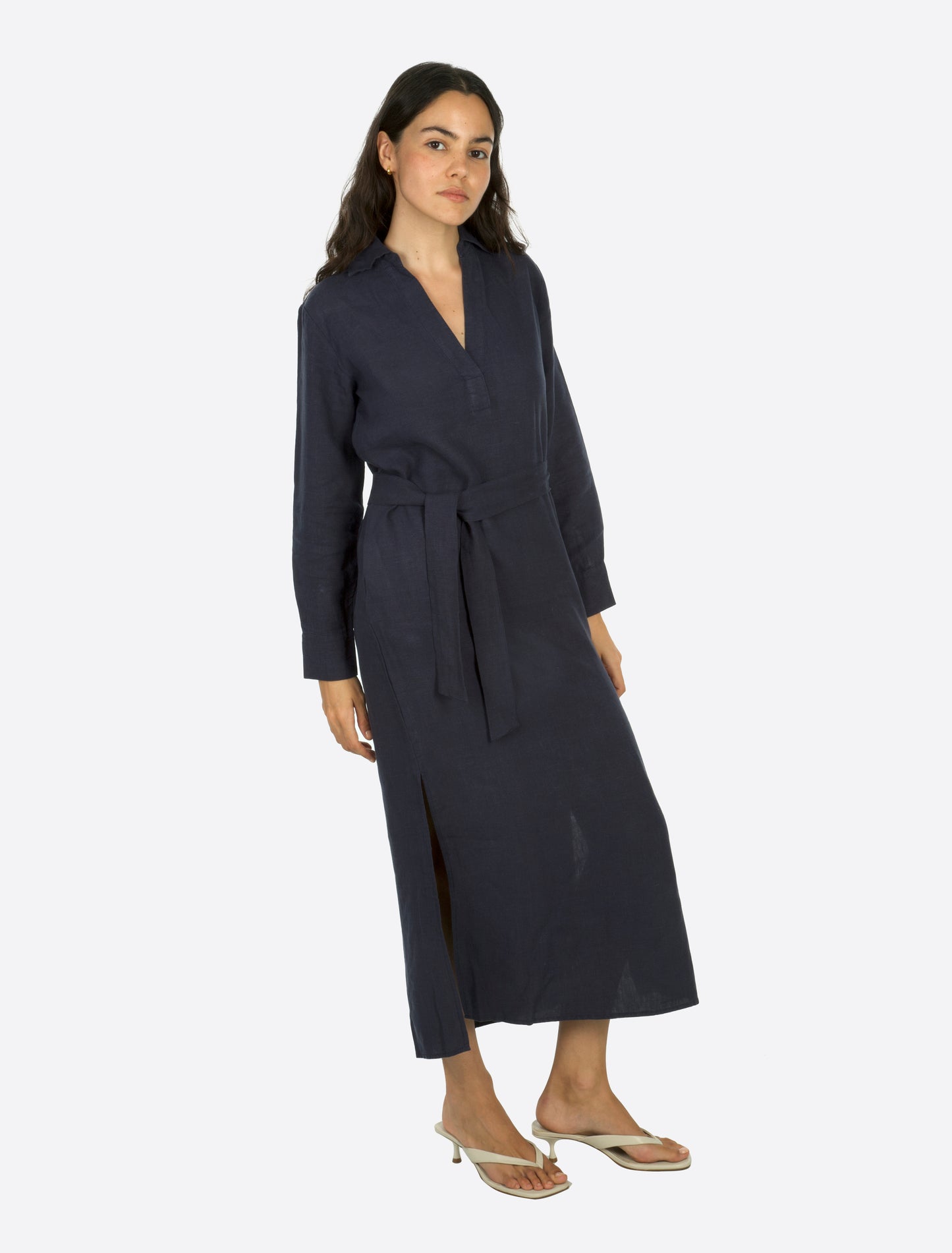 Sicily Linen dress Navy
