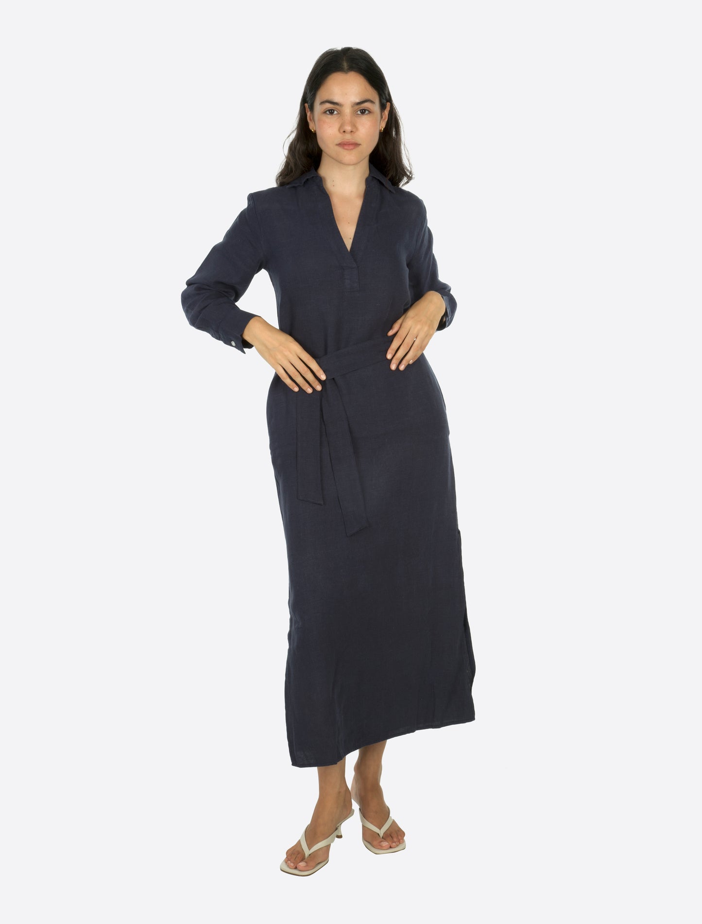 Sicily Linen dress Navy