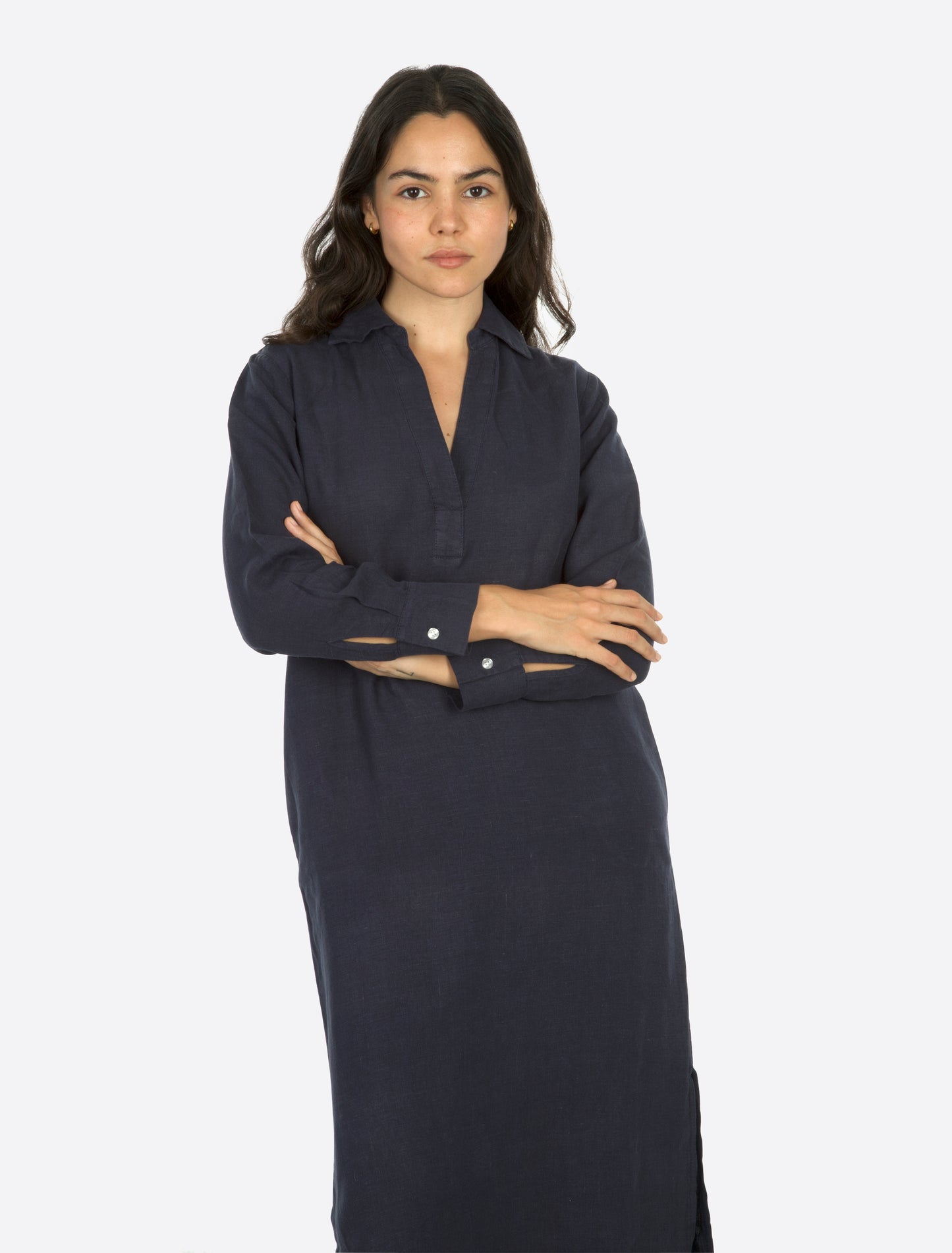 Sicily Linen dress Navy