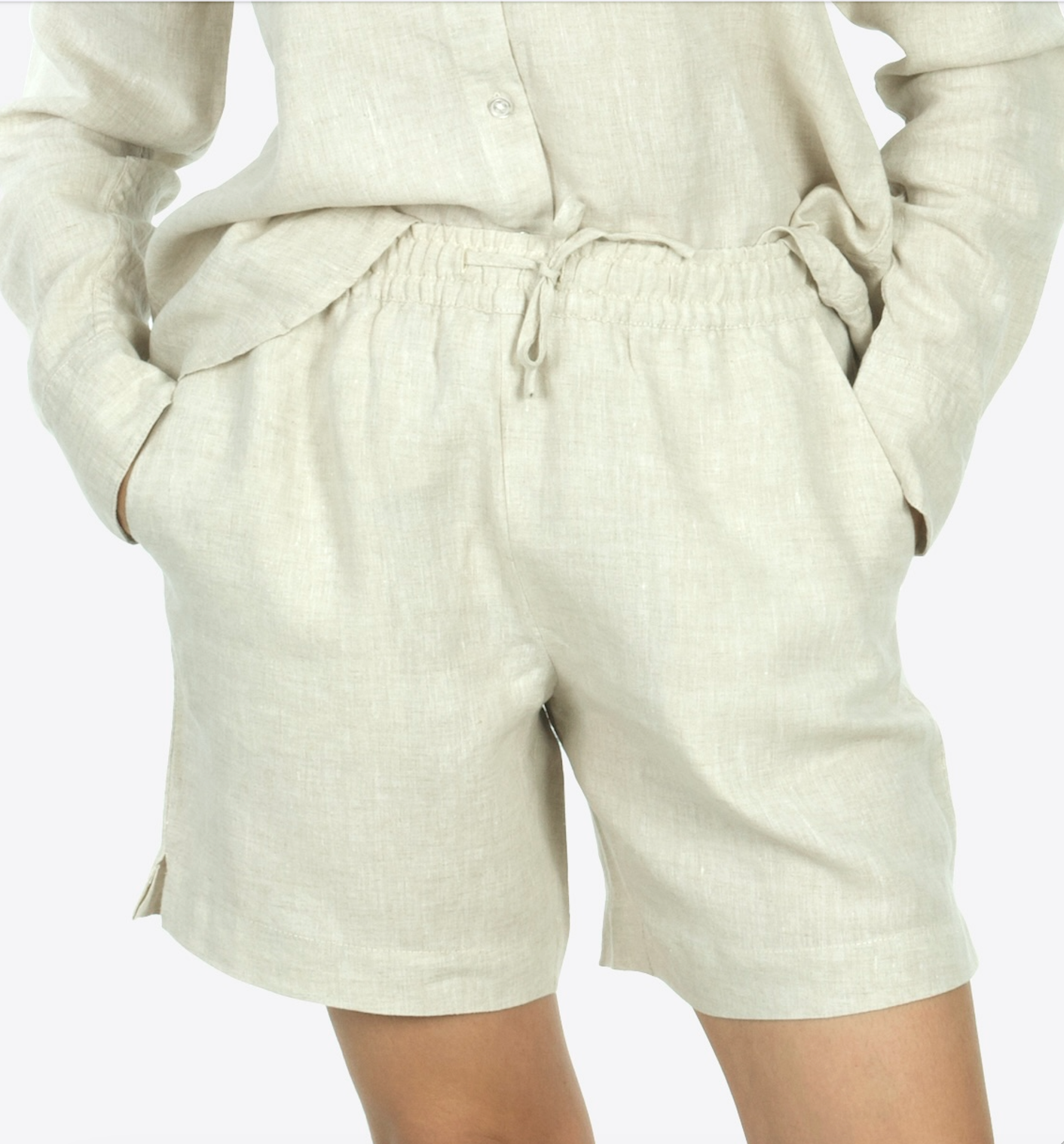 Palma Linen shorts Beige