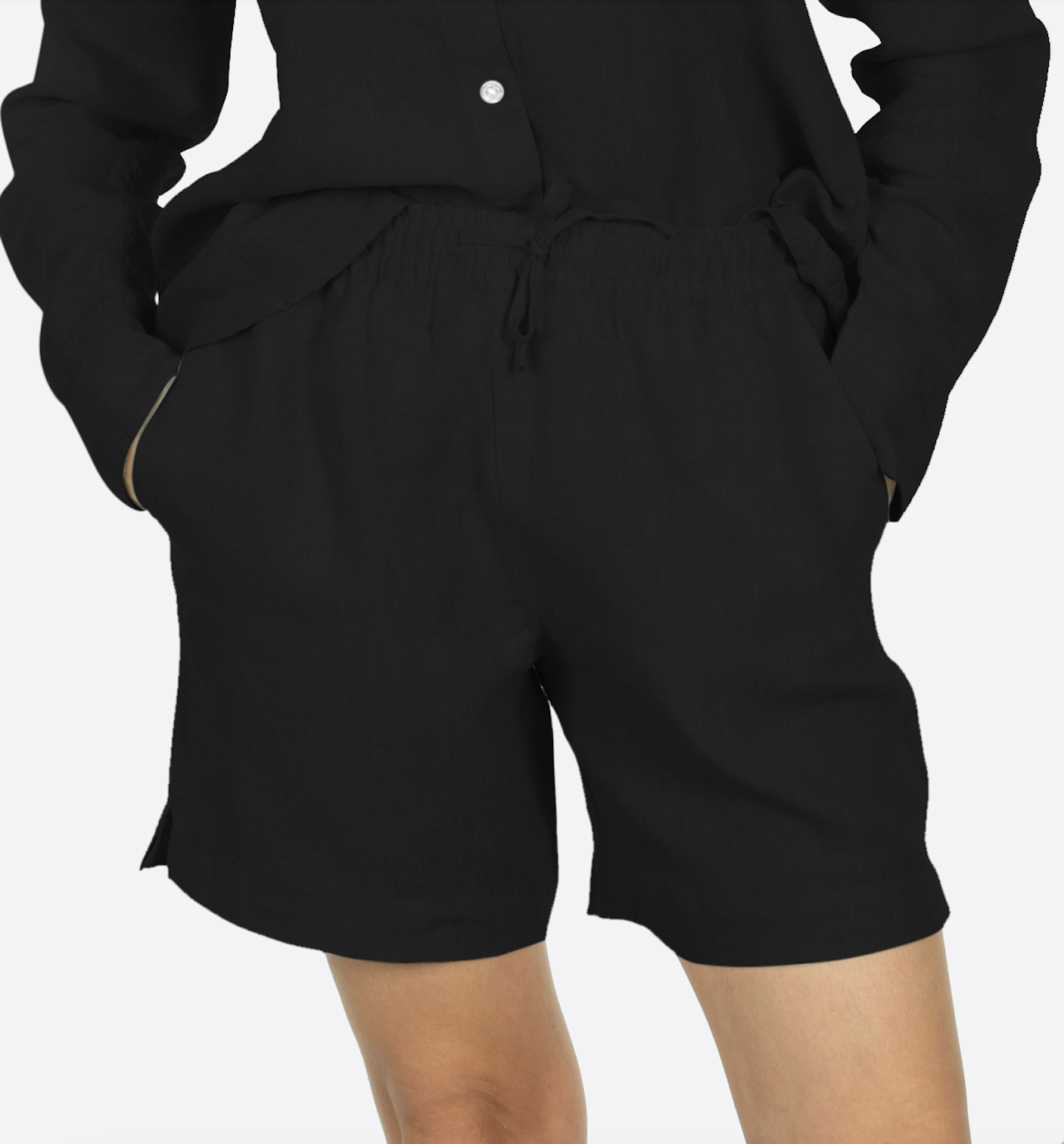 Palma Linen shorts Svart