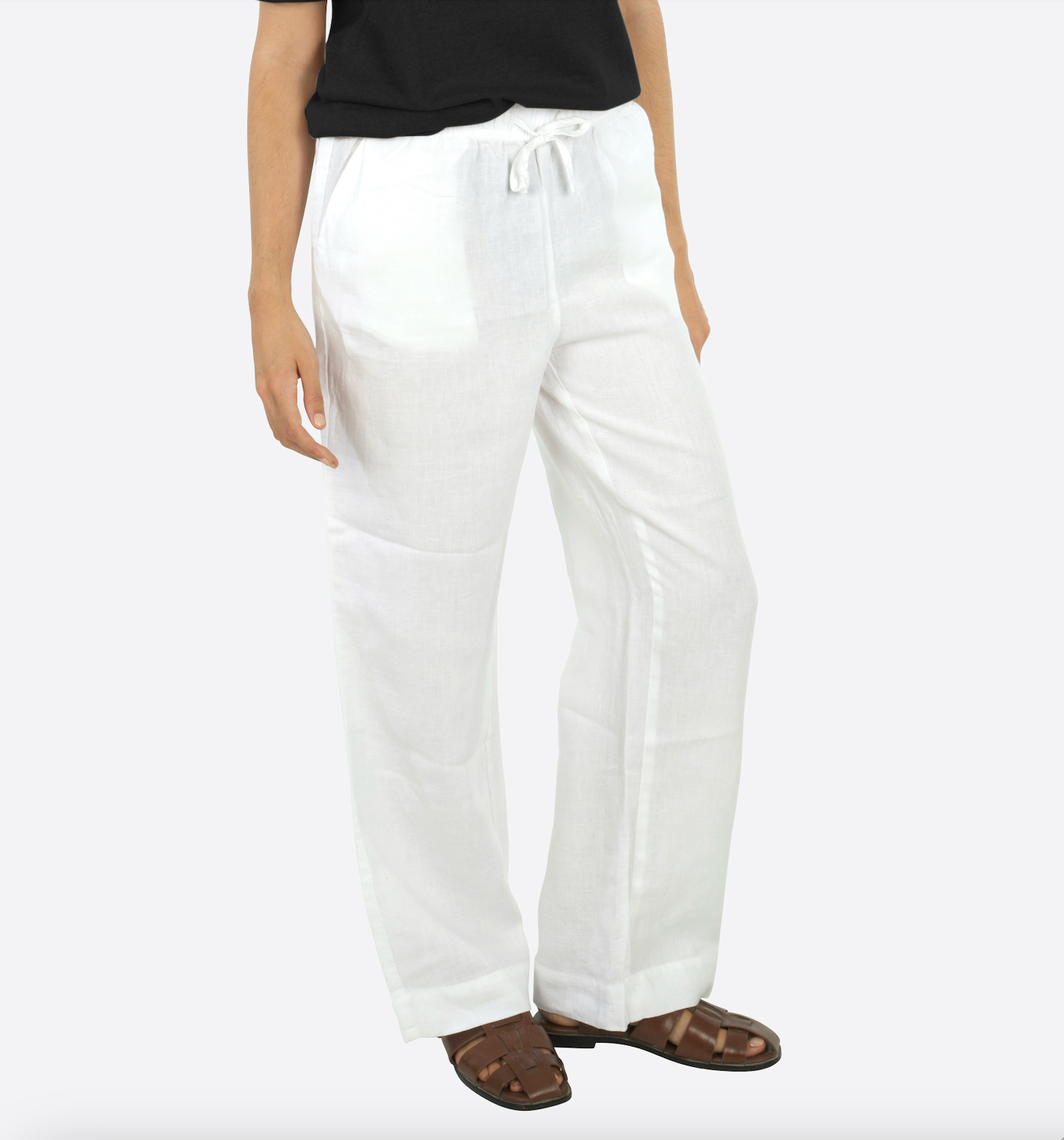 Sylvia Linen pants hvit