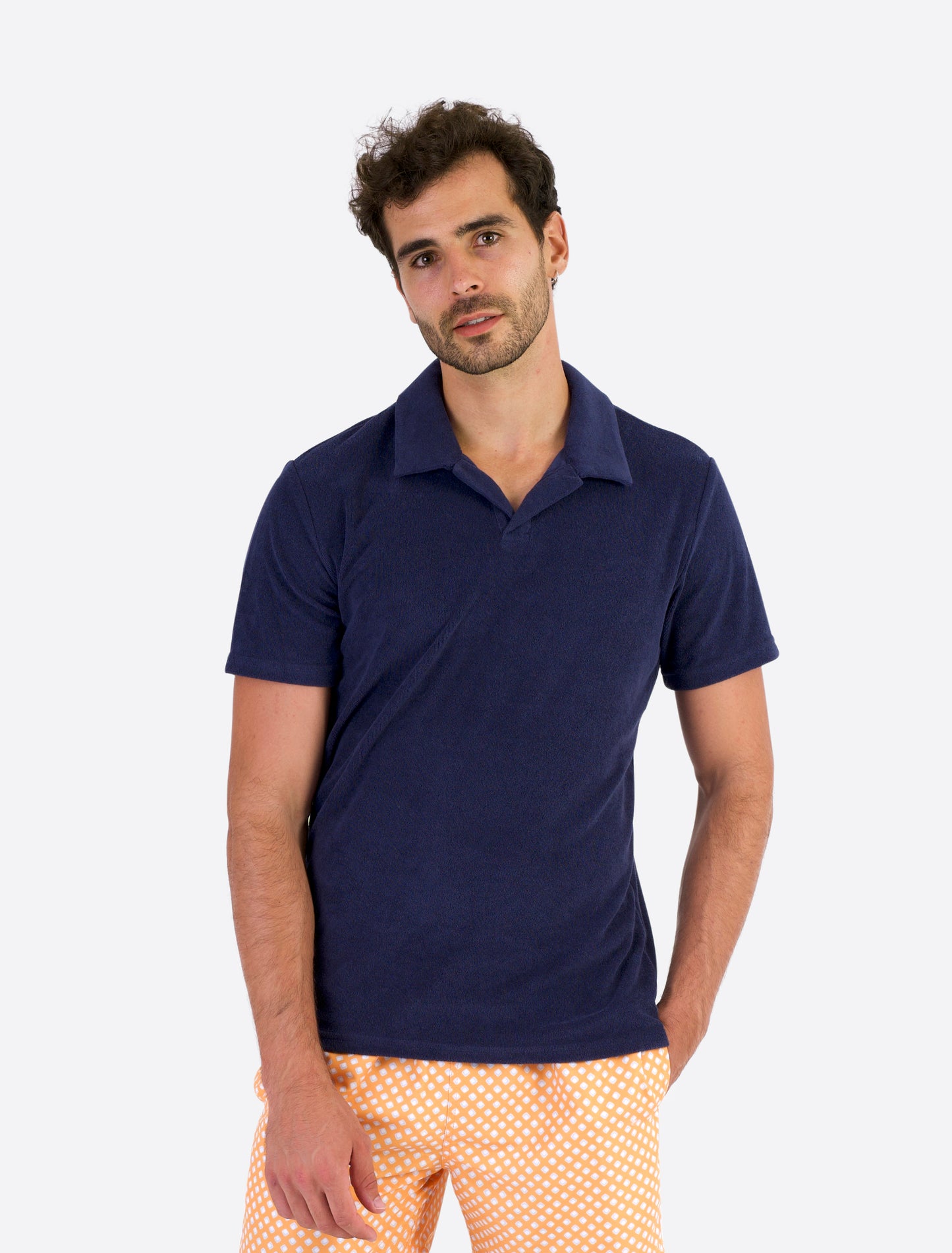 Riviera Terry Polo Short Sleeve Navy