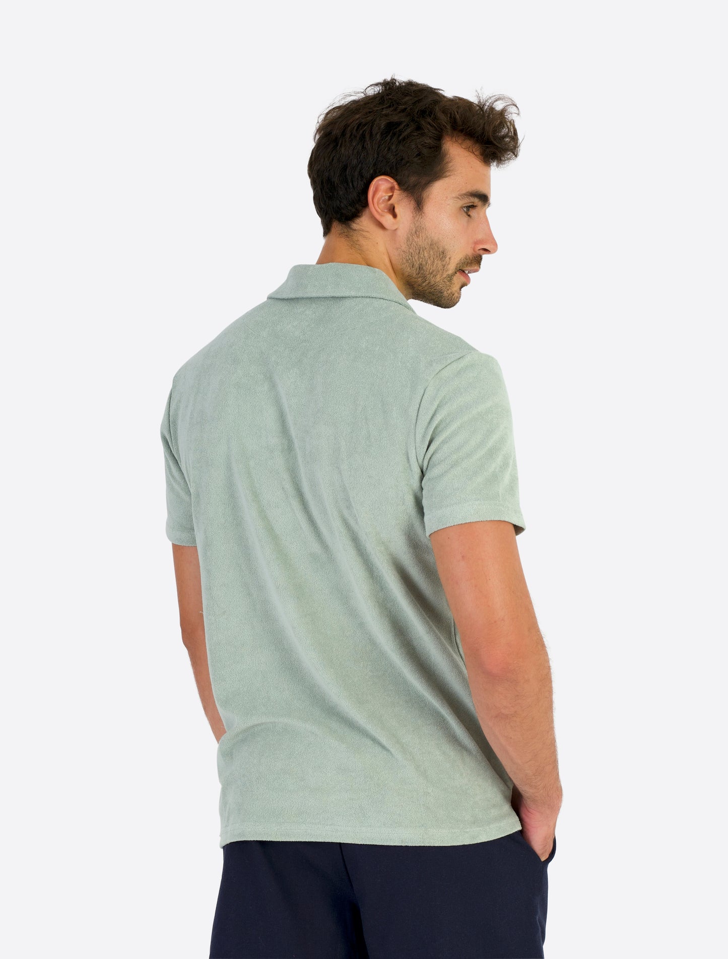 Riviera Terry Polo Short Sleeve Mint Green