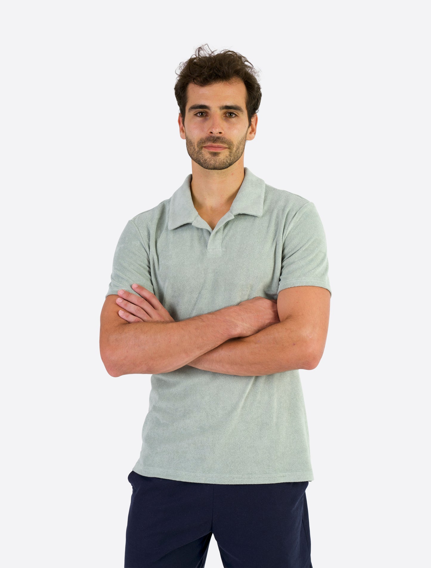 Riviera Terry Polo Short Sleeve Mint Green