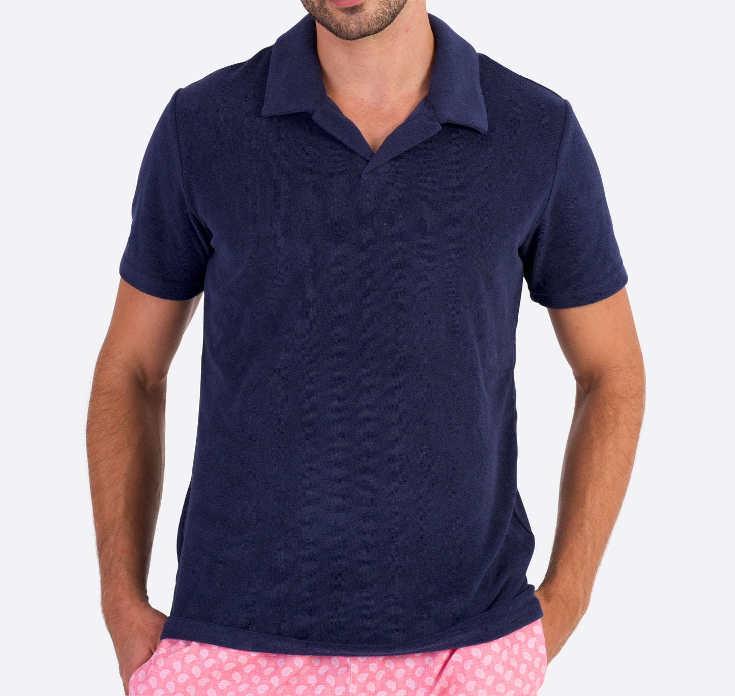 Riviera Terry Polo Short Sleeve Navy