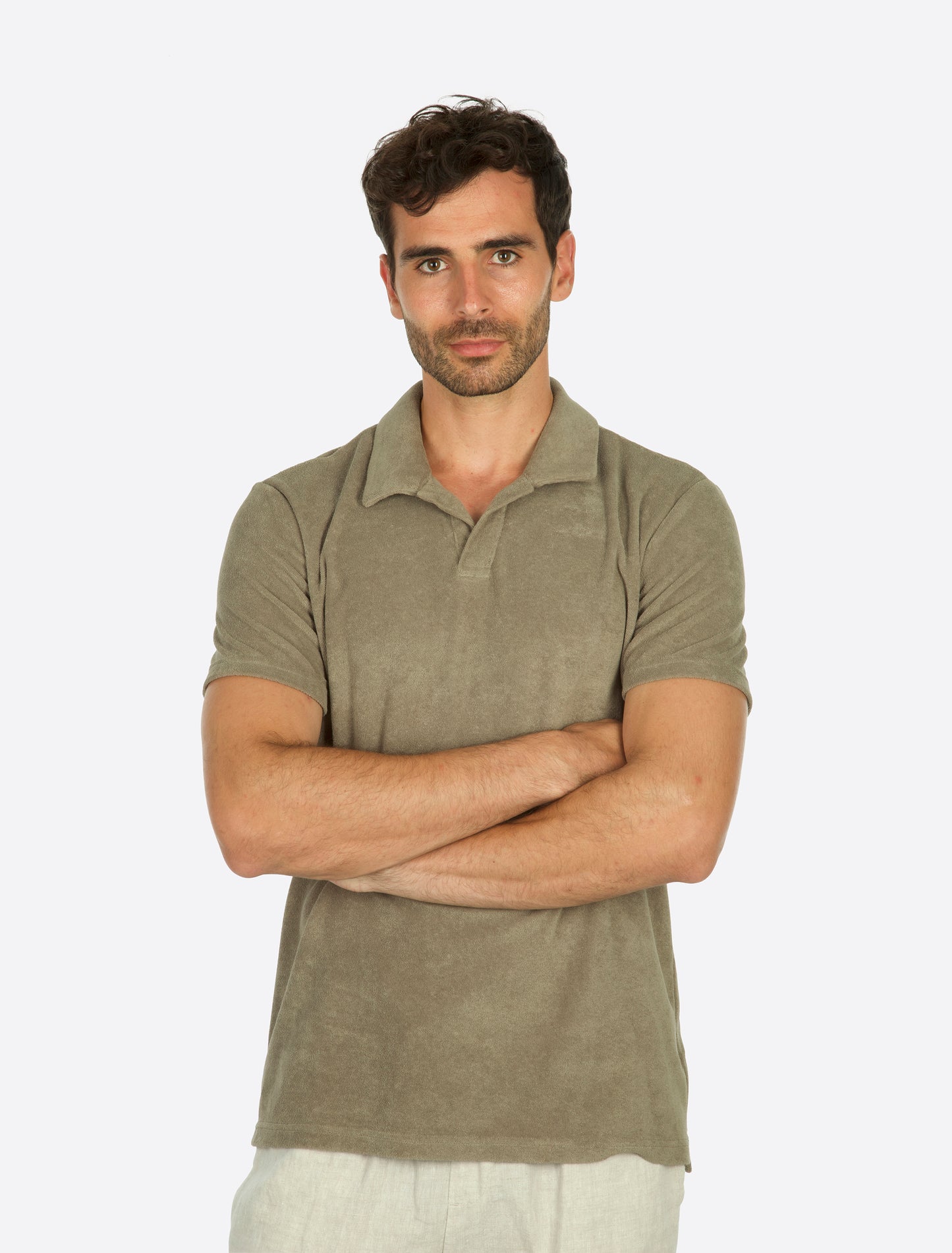 Riviera Terry Polo Short Sleeve Olive green