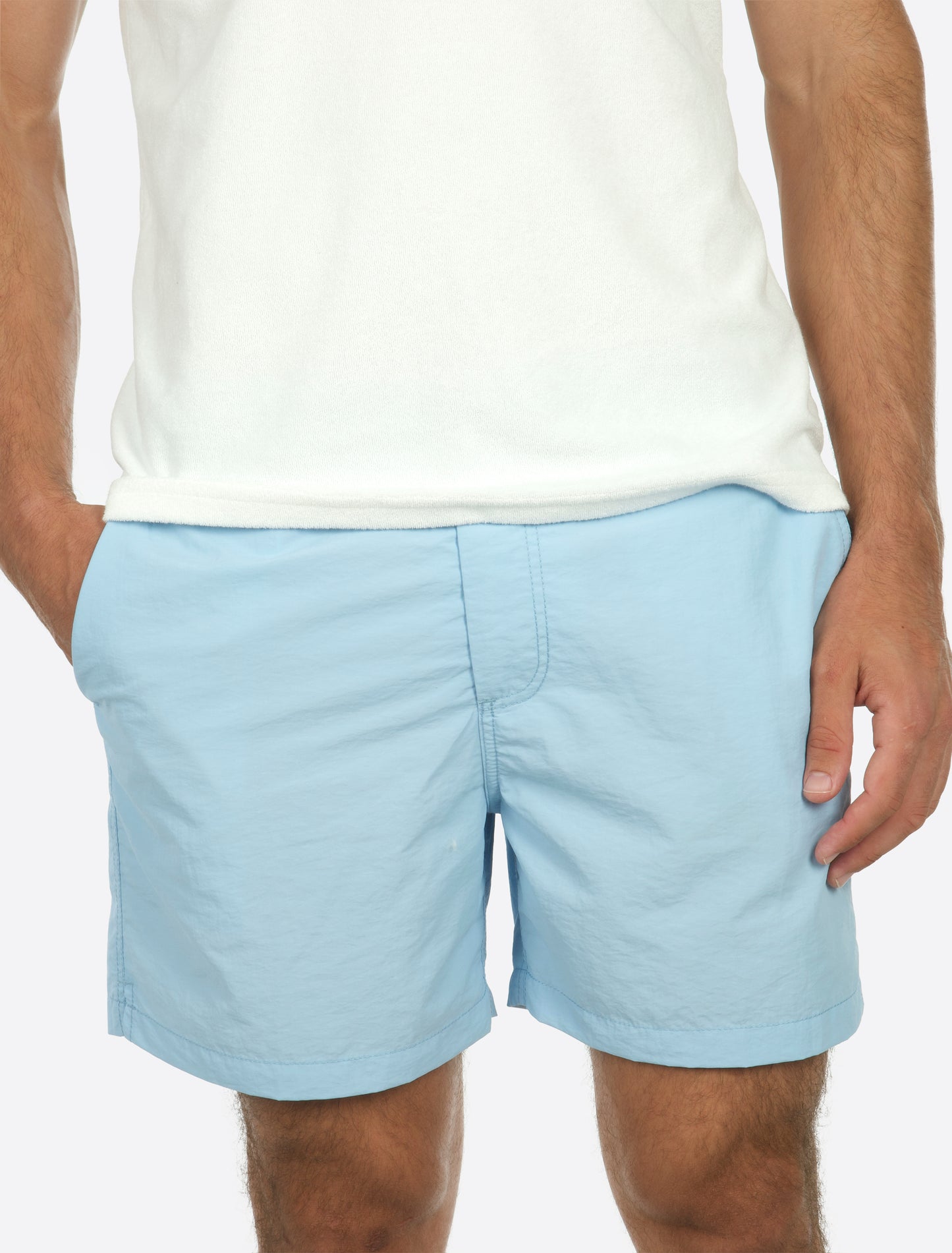 Walker Swim Shorts with Elastic Sides Light Blue