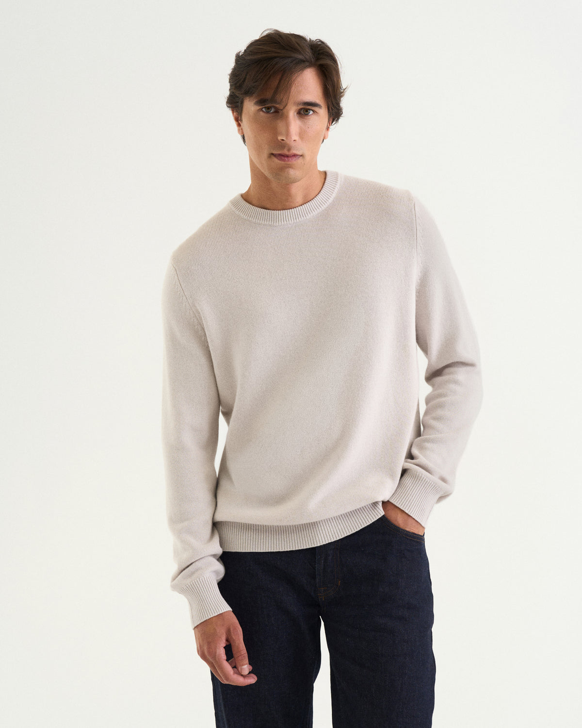 Luca merino cashmere crewneck marble