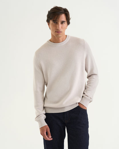 Luca merino cashmere crewneck marble