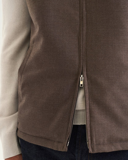 Massimo Ull Flannel Vest brown