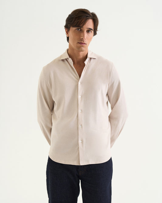 Felix Cotton Pique Shirt beige