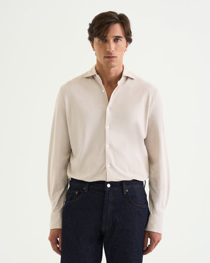 Felix Cotton Pique Shirt beige