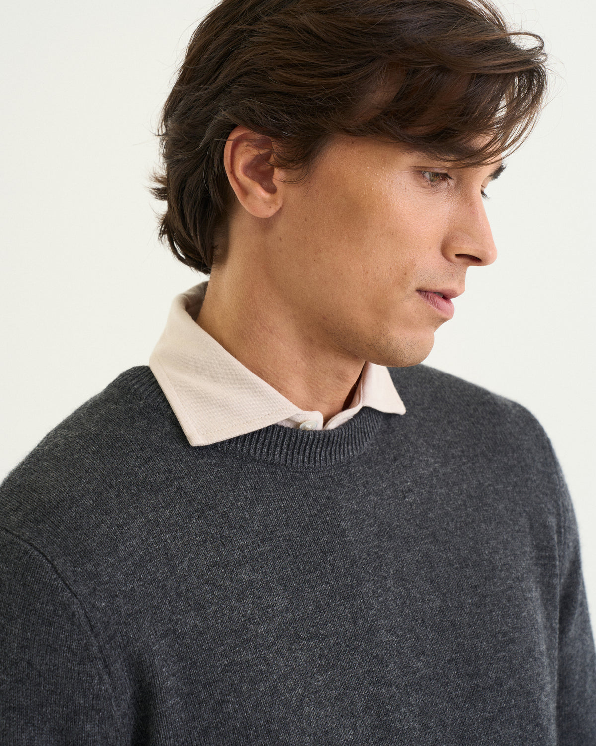 Luca merino cashmere crewneck grey