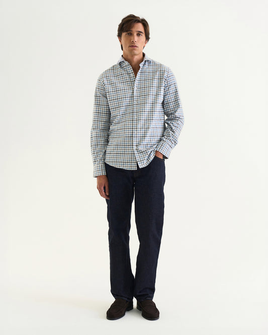 Enzo flannel shirt blue