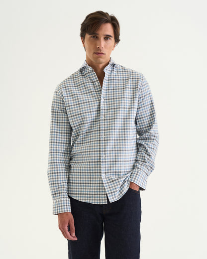 Enzo flannel shirt blue