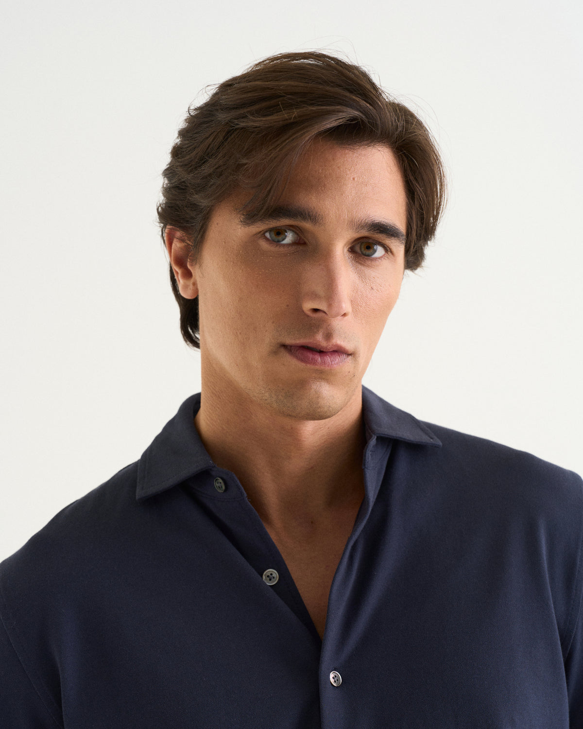 Felix Cotton Pique Shirt Navy