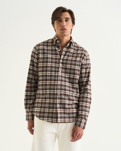 Alan flannel shirt brown
