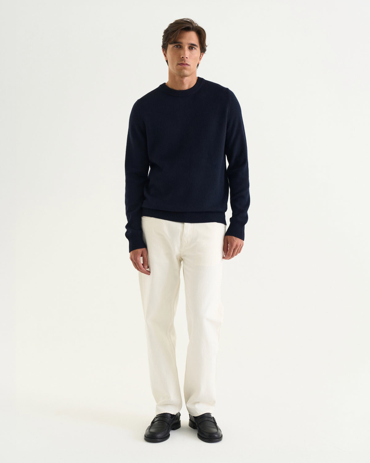 Luca merino cashmere crewneck navy