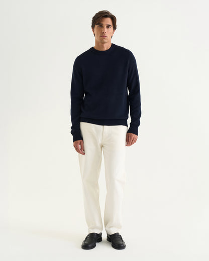 Luca merino cashmere crewneck navy