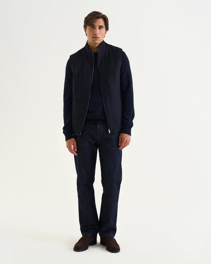 Massimo Ull Flannel Vest navy