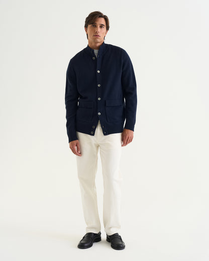Leo merino cardigan Navy