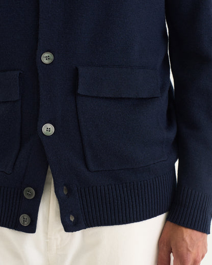 Leo merino cardigan Navy