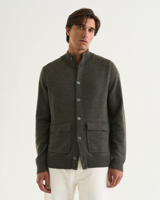 Leo cardigan dark green