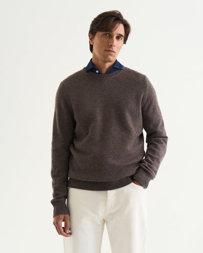 Luca merino cashmere crewneck brown