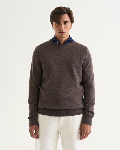 Luca merino cashmere crewneck brown