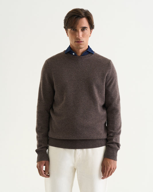 Luca merino cashmere crewneck brown