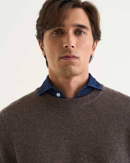 Luca merino cashmere crewneck brown